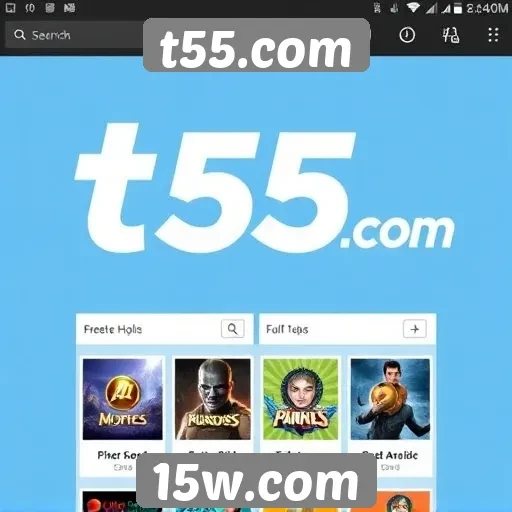 Experiência do usuário no t55.com em dispositivos móveis